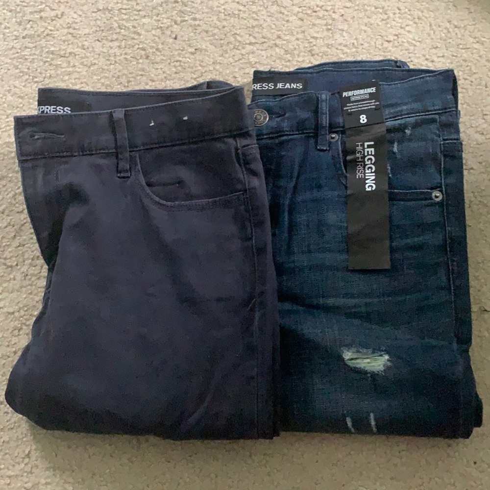 2 pairs of express jeans